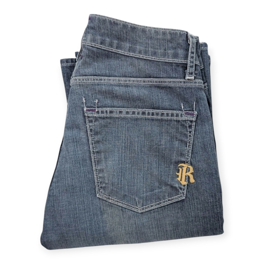 Rich & Skinny Size 24 Bootcut Jeans 33" Tall Inseam, Steel Gray Vintage